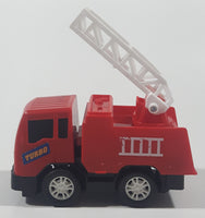 Greenbrier Turbo Fire Ladder Truck Red 4 1/2" Long Push and Go Plastic Toy Car Vehicle