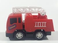 Greenbrier Turbo Fire Ladder Truck Red 4 1/2" Long Push and Go Plastic Toy Car Vehicle