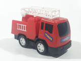 Greenbrier Turbo Fire Ladder Truck Red 4 1/2" Long Push and Go Plastic Toy Car Vehicle