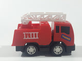 Greenbrier Turbo Fire Ladder Truck Red 4 1/2" Long Push and Go Plastic Toy Car Vehicle