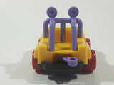 No. 1200 Jeep Style #1 Rainbow Yellow and Purple with Red Wheels 4 1/2" Long Plastic Toy Car Vehicle