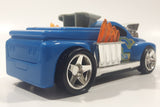 2002 Mattel Hot Wheels Dragster Truck Blue 5 1/2" Long Plastic Die Cast Toy Car Vehicle Lights and Sound Moving Car and Moving Flames