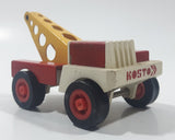 Vintage 1970s Kosto Tow Truck 3 1/2" Long Plastic and Pressed Steel Die Cast Toy Car Vehicle Made in Mauritius