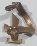 4th Territorial Battalion 4 Brass Tone Metal Number 4 Regiment Unit Hat Cap Shoulder Patch Badge Insignia