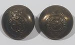 WWII Canadian Military General Service 1" Brass Button Made in Canada Set of 2