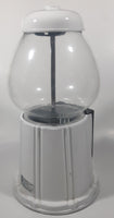 Vintage Continental Gumball Machine Candy Dispenser 11" Tall Metal Coin Bank with Glass Globe Rare White Version