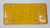 Vintage 1961 Alberta Farm Com. Vehicle Farm Truck Commercial Vehicle Blue Letters Yellow Vehicle License Plate Tag 961 544