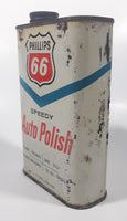 Vintage Phillips 66 Speedy Auto Polish White 6 1/4" Tall Metal Can