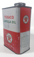 Vintage 1940s Texaco Capella Oil Red and White 6 1/2" Tall Metal Oil Can