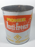 Rare Vintage Pioneer Grain Company Anti-Freeze Ethylene Glycol Base 1 Gal 4.55L 8 1/8" Tall Metal Coolant Can Regina Winnipeg Calgary