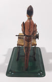 Rare Antique 1940s Wood Cutter Saw Shop Worker Tin Metal Toy Made in Germany U.S. Zone
