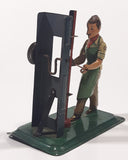 Rare Antique 1940s Machinist Shop Worker Tin Metal Toy Made in Germany U.S. Zone