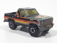 1982 Hot Wheels Ford Bronco Black Die Cast Toy Car SUV Vehicle Malaysia Busted Up