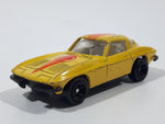 Vintage Unknown Brand 1963 Corvette Stingray Split Window "Vette" #18 Yellow Die Cast Toy Car Vehicle Made in Hong Kong