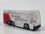 Realtoy Qantas Airline Double Decker Coach Bus White and Red Die Cast Toy Car Vehicle