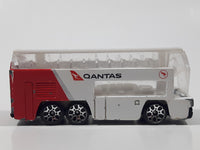 Realtoy Qantas Airline Double Decker Coach Bus White and Red Die Cast Toy Car Vehicle