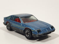 Vintage 1982 Hot Wheels Omni 024 Metalflake Blue Die Cast Toy Car Vehicle