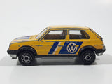 Vintage Majorette No. 235 VW Golf GTI Yellow 1/56 Scale Die Cast Toy Car Vehicle with Opening Rear Hatch