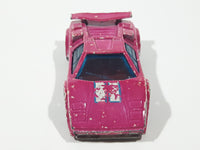 1988 Hot Wheels Color Changers Lamborghini Countach Pink Die Cast Toy Exotic Luxury Car Vehicle
