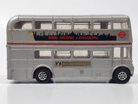 Vintage Corgi Toys London Transport Routemaster Double Decker Bus "See More London" "The Queen's Silver Jubilee London Celebrations 1977" Silver Grey 1/50 Scale Die Cast Toy Car Vehicle