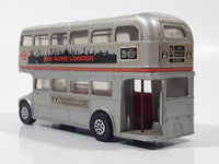 Vintage Corgi Toys London Transport Routemaster Double Decker Bus "See More London" "The Queen's Silver Jubilee London Celebrations 1977" Silver Grey 1/50 Scale Die Cast Toy Car Vehicle