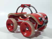 Hape E-Offroader Dune Buggy Red with White Stripes 7" Long Bamboo Wooden Toy Car Vehicle