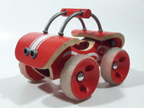 Hape E-Offroader Dune Buggy Red with White Stripes 7" Long Bamboo Wooden Toy Car Vehicle