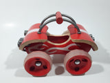 Hape E-Offroader Dune Buggy Red with White Stripes 7" Long Bamboo Wooden Toy Car Vehicle