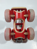 Hape E-Offroader Dune Buggy Red with White Stripes 7" Long Bamboo Wooden Toy Car Vehicle