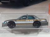 2019 Matchbox MBX Rescue '06 Ford Crown Victoria Police Metalflake Grey Die Cast Toy Car Vehicle New in Package