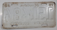 1968 Beautiful British Columbia White with Blue Letters Vehicle License Plate 151 484