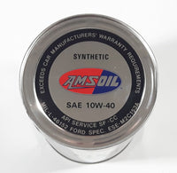 Vintage Amsoil 100% Synthetic SAE 10W-40 Engine Oil "25, 000 Miles or One Year" 1 Litre Metal Can Full Superior Wisconsin