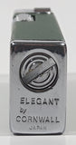 Vintage Elegant By Cornwall Art Deco Style 2 1/2" Tall Green Gas Lighter Made in Japan