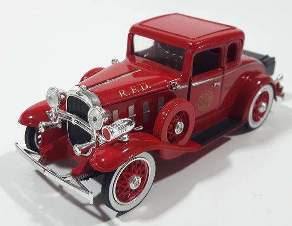 National Motor Museum Mint 1932 Chevy Roadster Fire Chief Car Red Die Cast Toy Car Vehicle with COA