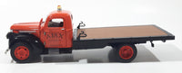 National Motor Museum Mint 1941 Chevy Flatbed Truck "Ajax" Orange Die Cast Toy Car Vehicle with COA