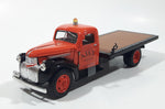 National Motor Museum Mint 1941 Chevy Flatbed Truck "Ajax" Orange Die Cast Toy Car Vehicle with COA