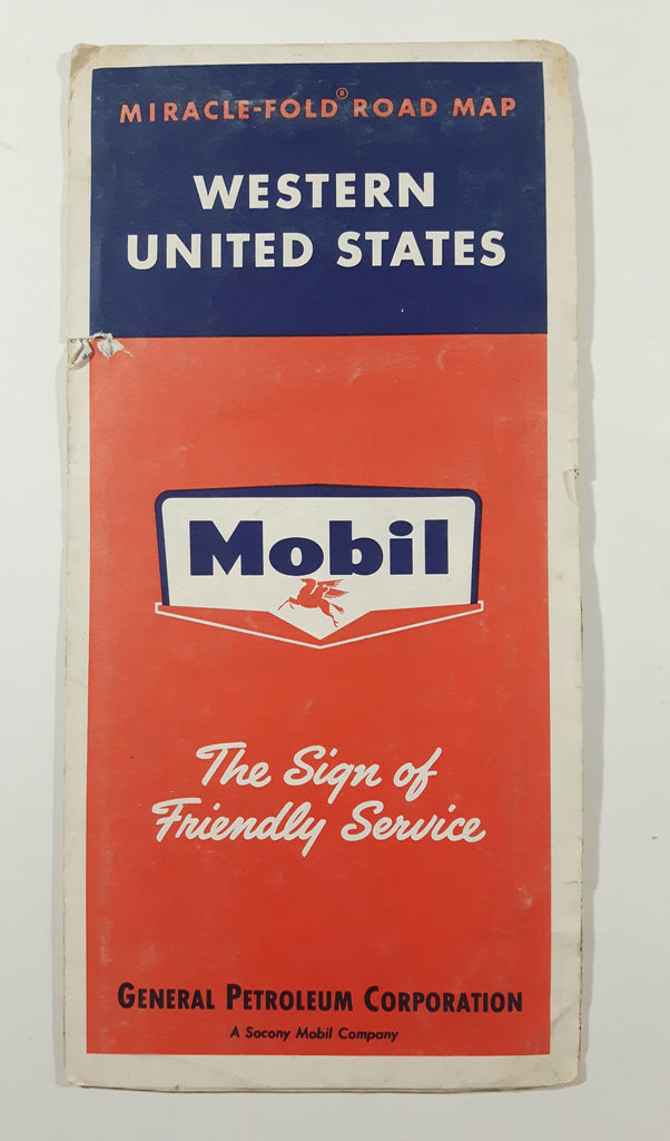 Vintage c. 1951 General Petroleum Corporation Mobil Western United Sta ...