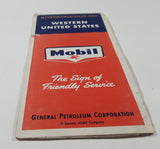 Vintage c. 1951 General Petroleum Corporation Mobil Western United States "The Sign of Friendly Service" Miracle-Fold Road Map