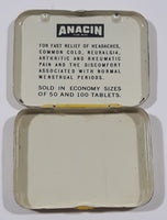 Vintage Whitehall Pharmacal (Canada) Limited Twelve Tablets Anacin Analgesic Tablets Fast Pain Relief 'Press Here' Small Pocket Size Tin Metal Hinged Pill Case EMPTY Toronto, Ontario