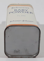 Vintage Johnson's Baby Powder 4 1/2 OZS. 5" Tall Tin Container Johnson & Johnson Limited Montreal EMPTY
