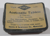 Rare Antique Davis & Lawrence Co. Asecotsalic 12 Tablets Aspirin Small Pocket Size Tin Metal Hinged Pill Case Montreal