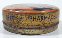 Antique Boots Pure Drug Co. Ltd Basilicon Oinment Resin Ointment B.P.C. 2 3/8" Wide Orange Tin Metal Canister Nottingham England