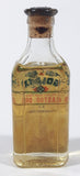 Antique Robinson & Webber Limited Winnipeg Packers Bottlers B.P. Pharmaceutical Goldex Gold Pure Cold Drawn London Castor Oil 4 1/2" Tall Glass Bottle with Cork Still FULL