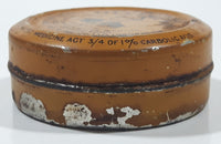 Antique 1910s Dr. A.W. Chases's Ointment Mfg By Edmanson Bates & Co. Ltd Sole Distributors 1 3/4" Wide Orange Tin Metal Canister
