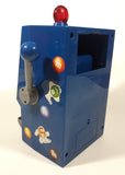 2008 Mars M&M's World Chocolate Candies 9" Tall Blue Plastic Slot Machine Candy Dispenser Lights and Sound