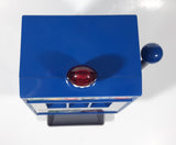 2008 Mars M&M's World Chocolate Candies 9" Tall Blue Plastic Slot Machine Candy Dispenser Lights and Sound