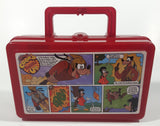 Vintage Whirley Disney's Cook'd Up Comics Goofy and Max Red Plastic Pencil Case
