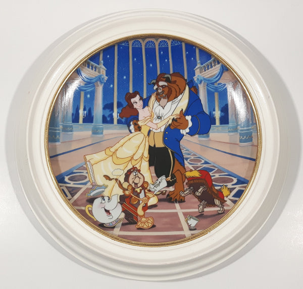 Knowles The Walt Disney Company Beauty and the Beast "Love's First Dance" White Framed Collector Plate