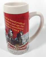 2013 Budweiser Holiday Stein Sights Of The Season 7" Tall Embossed Ceramic Beer Mug