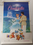 Original Vintage 1984 1949 MCMXLIX Walt Disney's Cinderella 27" x 40" Movie Theater Advertising Display Poster Technicolor